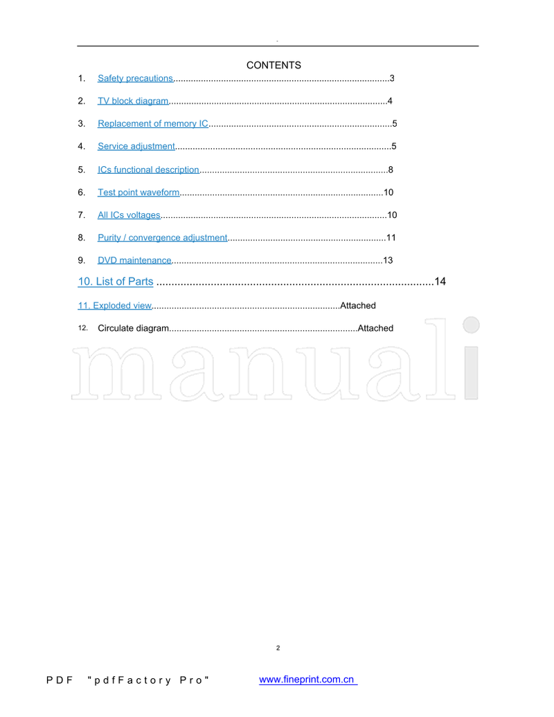 Haier 21F7A-P (26 pages) TV Service Manual