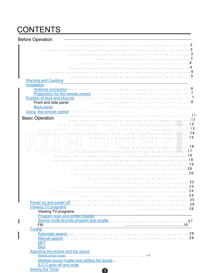 Haier 21F7A (31 pages) TV Operating Manual