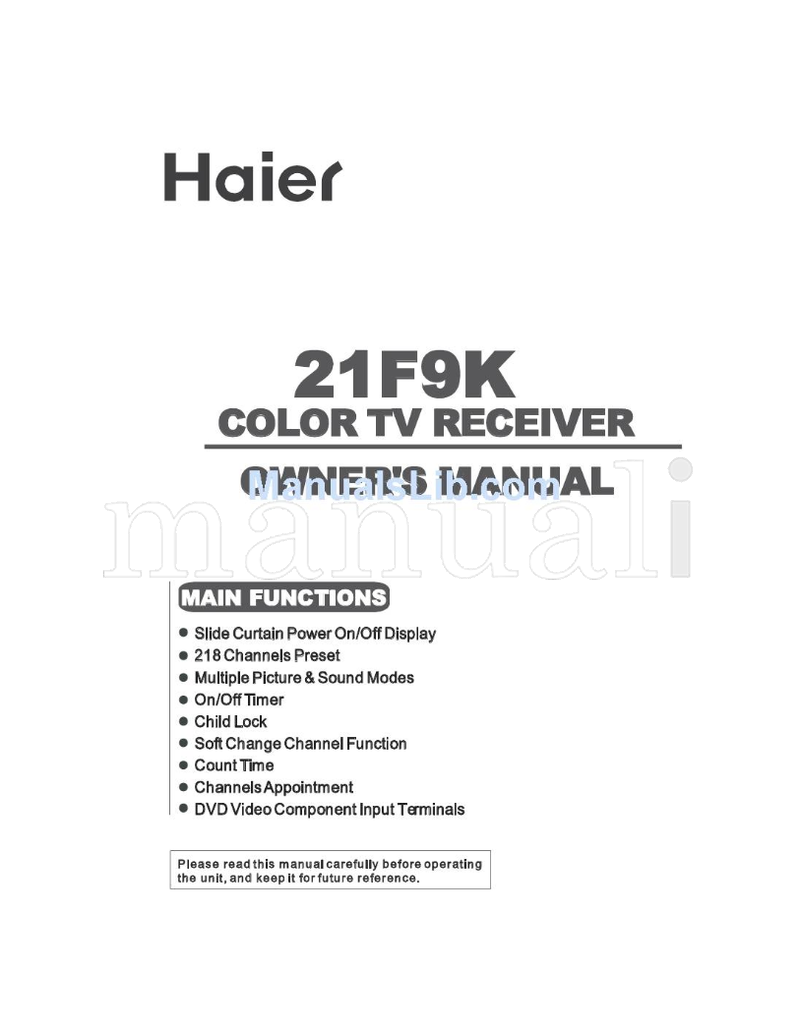 Haier 21F98-CD (29 pages) TV Operating Manual