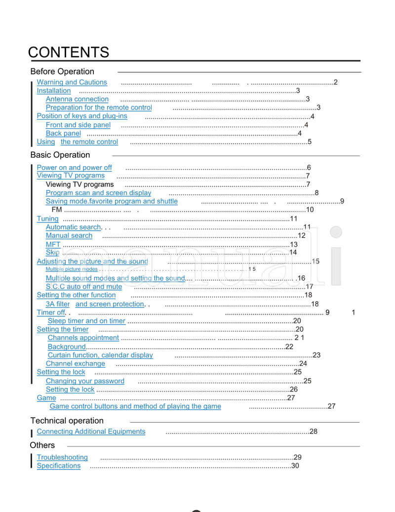 Haier 21FA10-AM (32 pages) TV Operating Manual