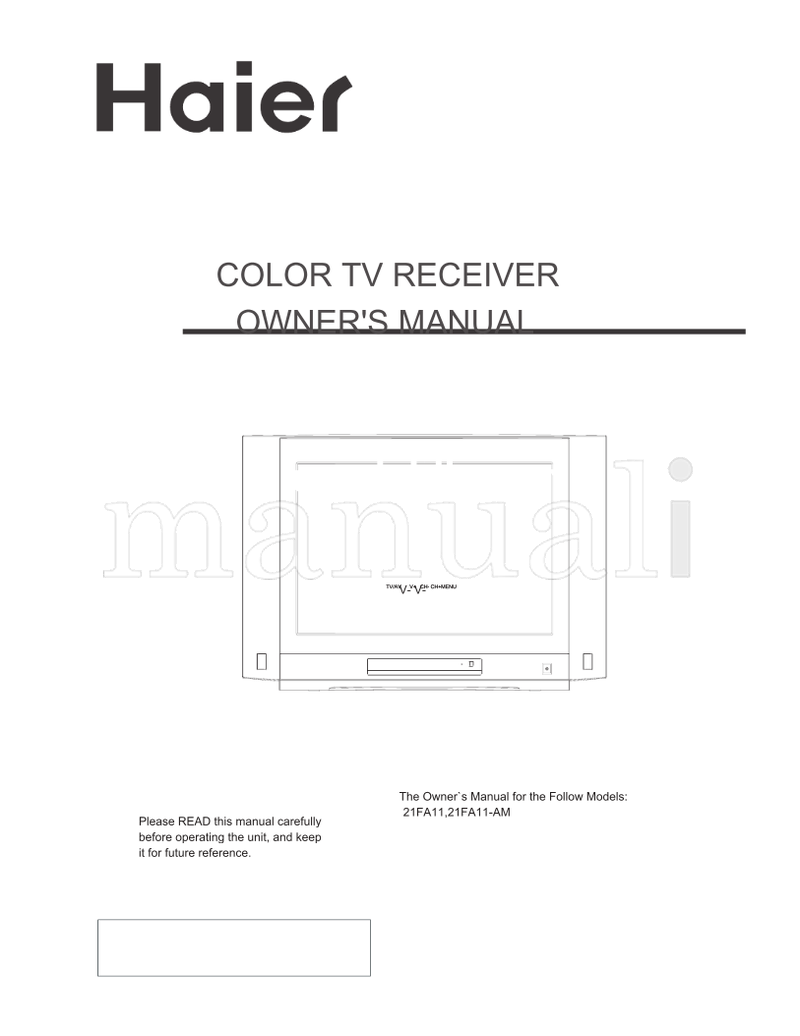 Haier 21FA11 21FA11-AM (26 pages) TV Operating Manual