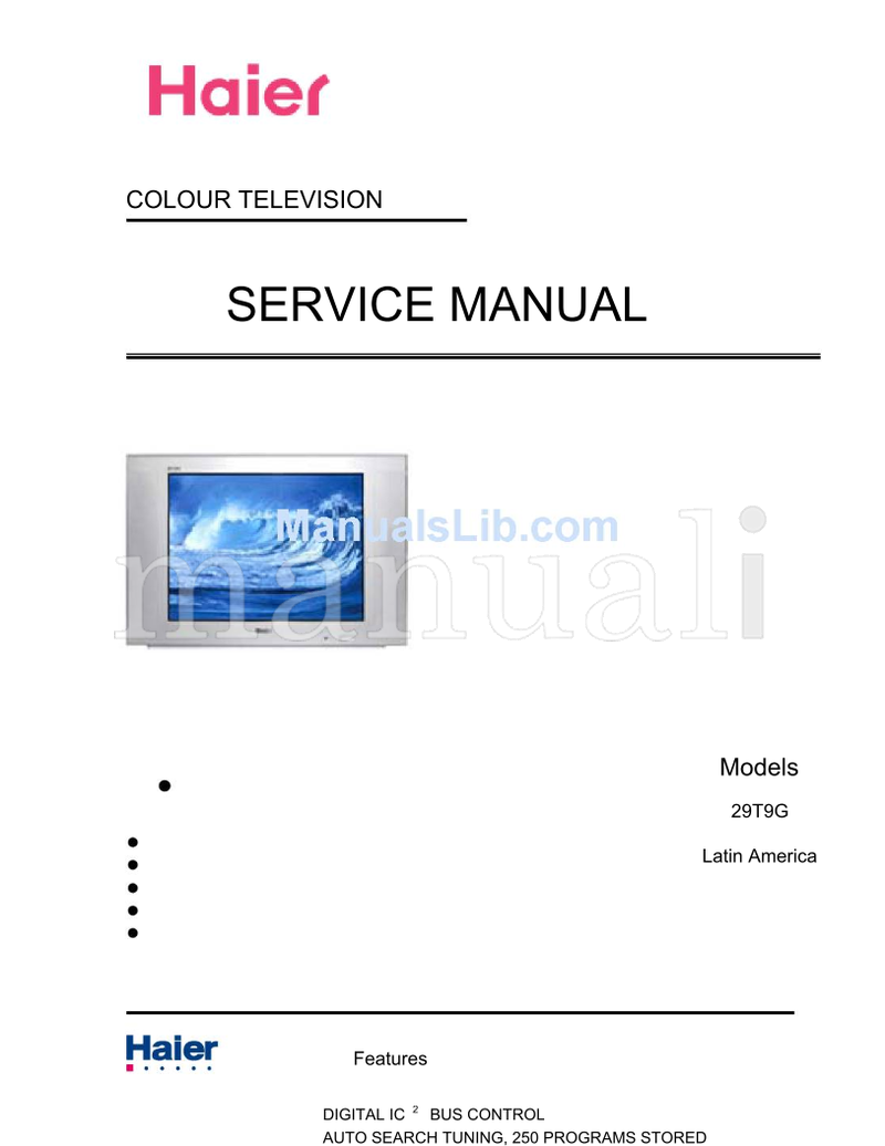 Haier 29T9G (32 pages) TV Service Manual