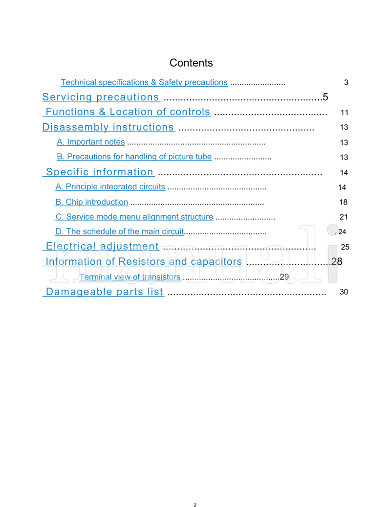 Haier 29FV6H (31 pages) TV Service Manual