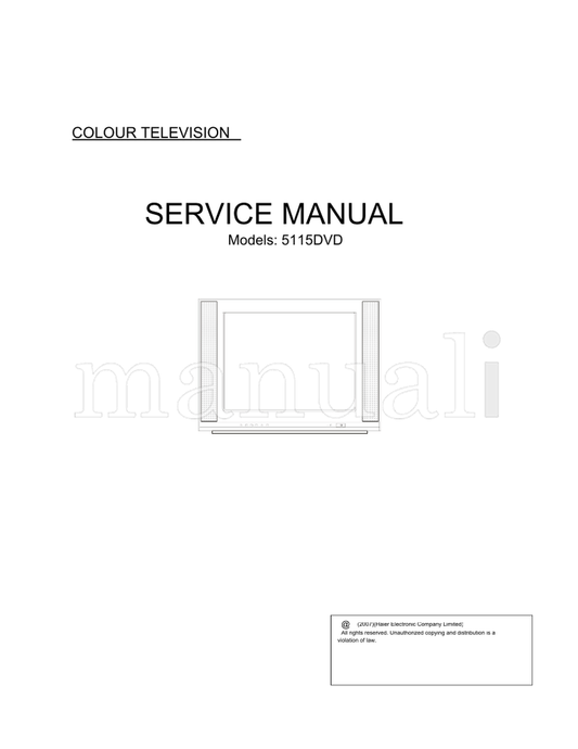 Haier 5115DVD (30 pages) TV Service Manual