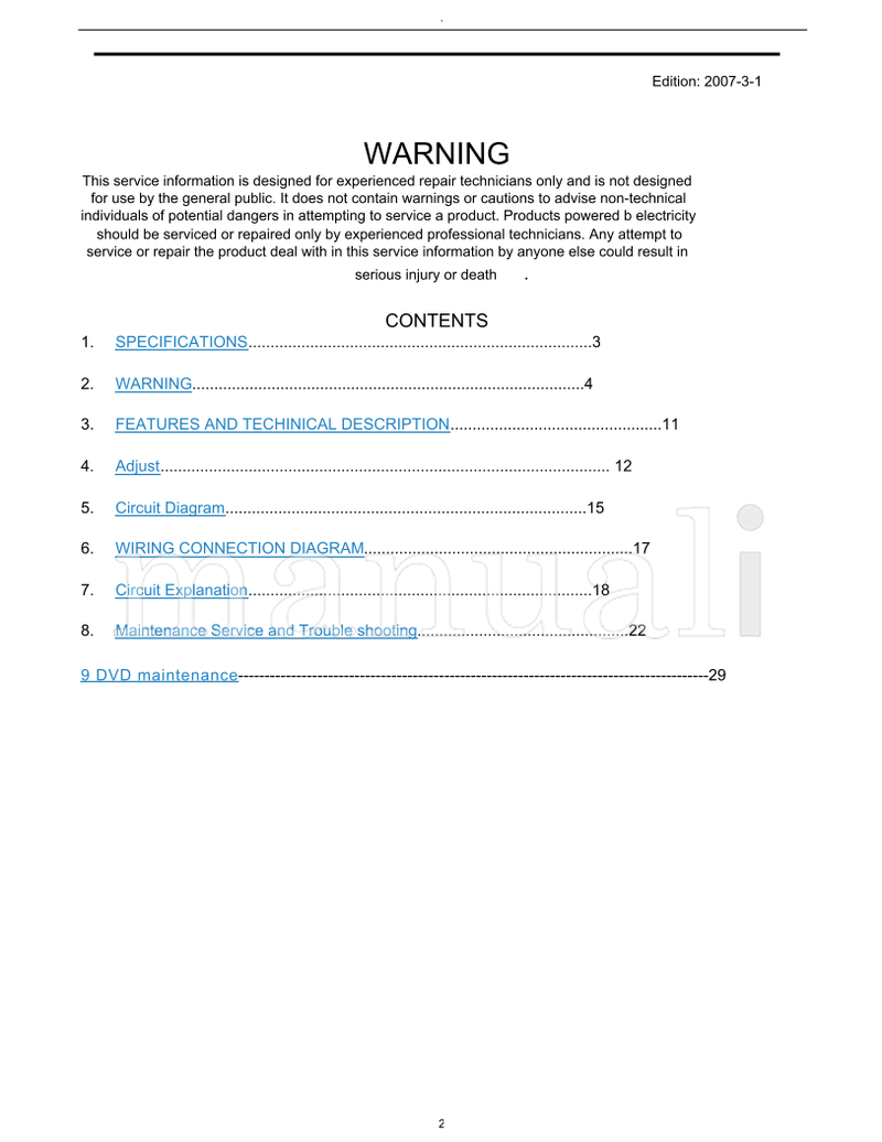 Haier 5115DVD (30 pages) TV Service Manual