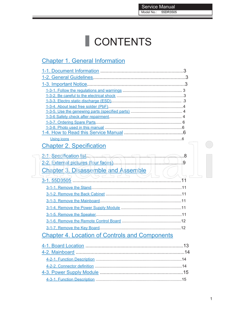 Haier 55DR3505 (51 pages) TV Service Manual