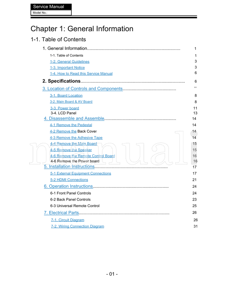 Haier 55E3500 MSD3393 (54 pages) TV Service Manual