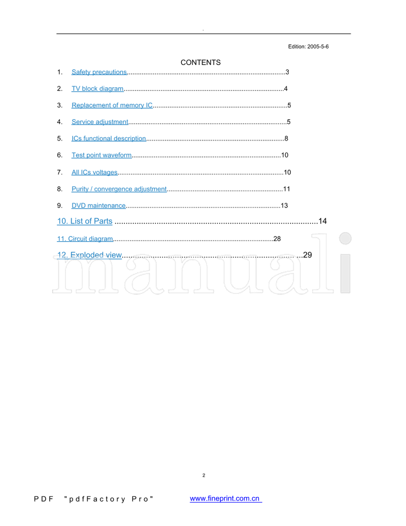Haier DTA-1486 (36 pages) TV Service Manual