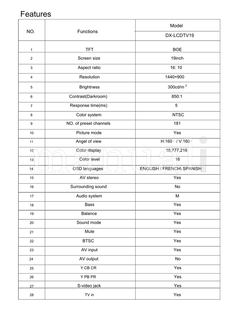 Haier DX-LCDTV19 TV-8888-118 (34 pages) TV Service Manual