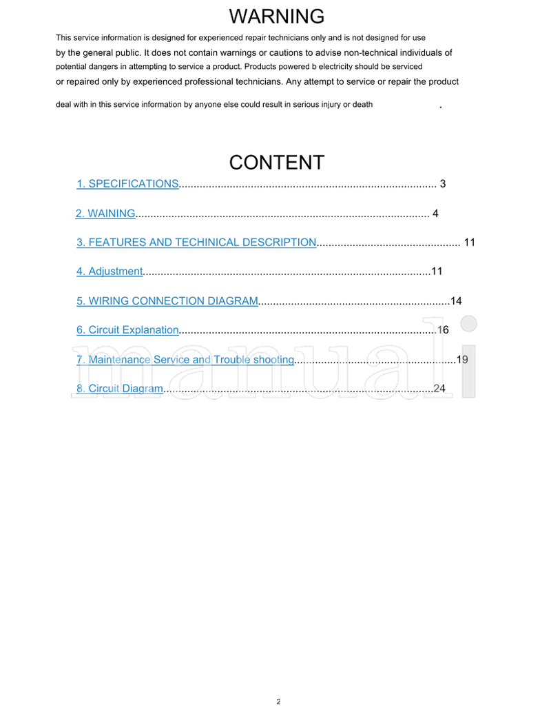 Haier DX-RCRT20-09 (27 pages) TV Service Manual