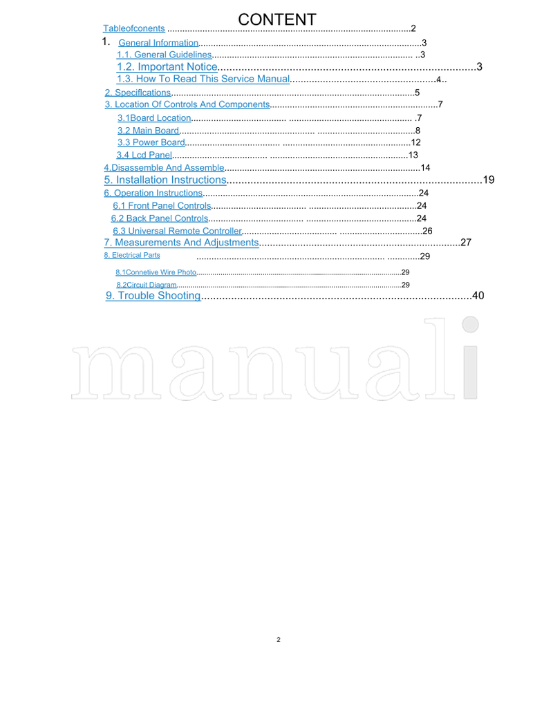 Haier HL19KN1 MST721 (56 pages) TV Service Manual