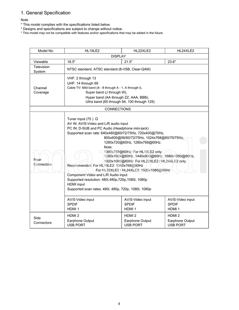 Haier HL19LE2 (55 pages) TV Service Manual