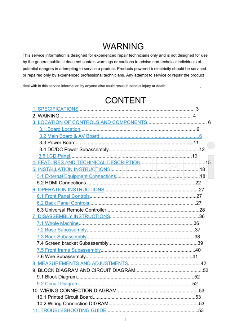 Haier HL19R (61 pages) TV Service Manual