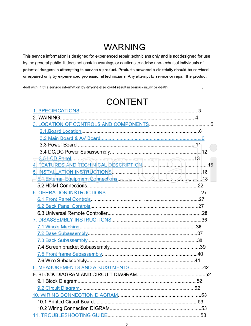 Haier HL19T (61 pages) TV Service Manual