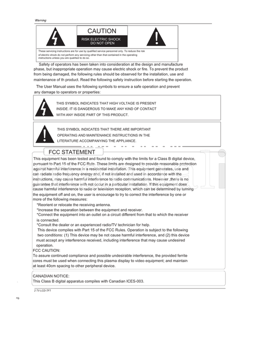 Haier HL26ATB HL32ATB (41 pages) TV Operating Manual