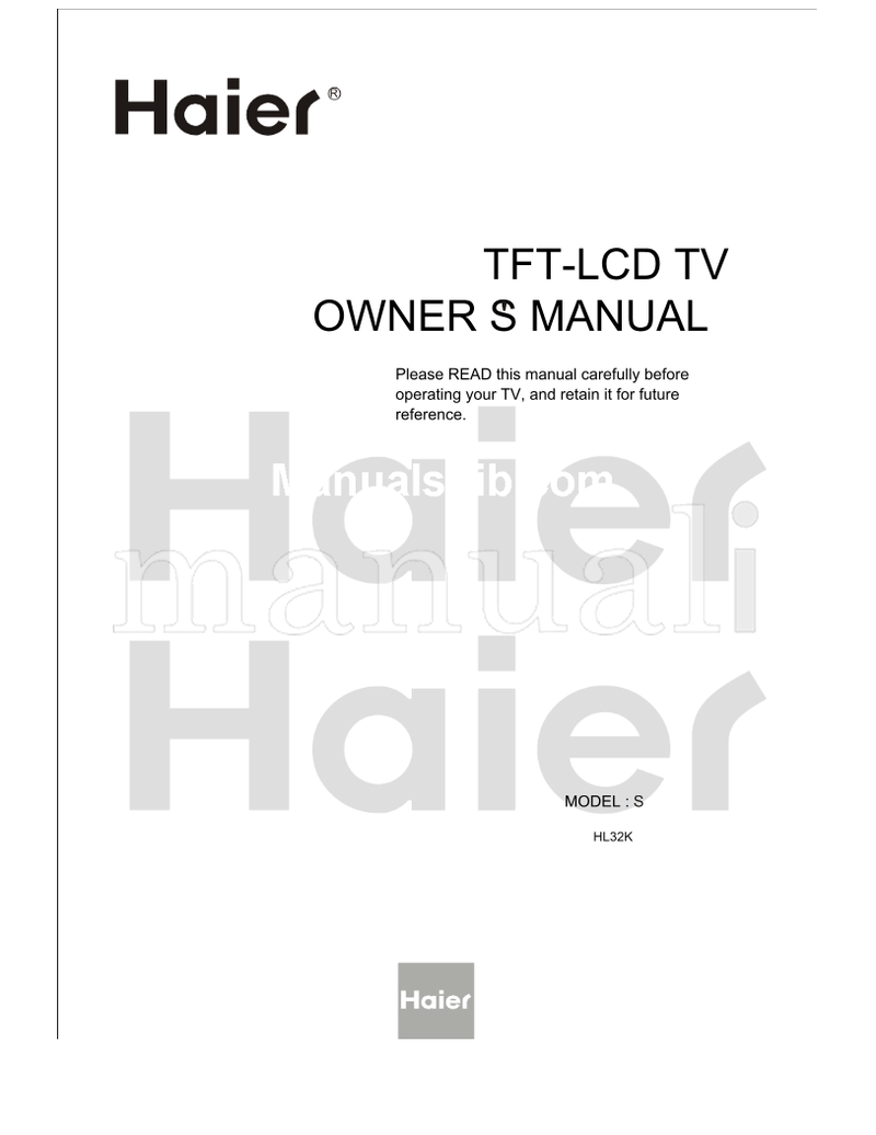 Haier HL32K (42 pages) TV Operating Manual