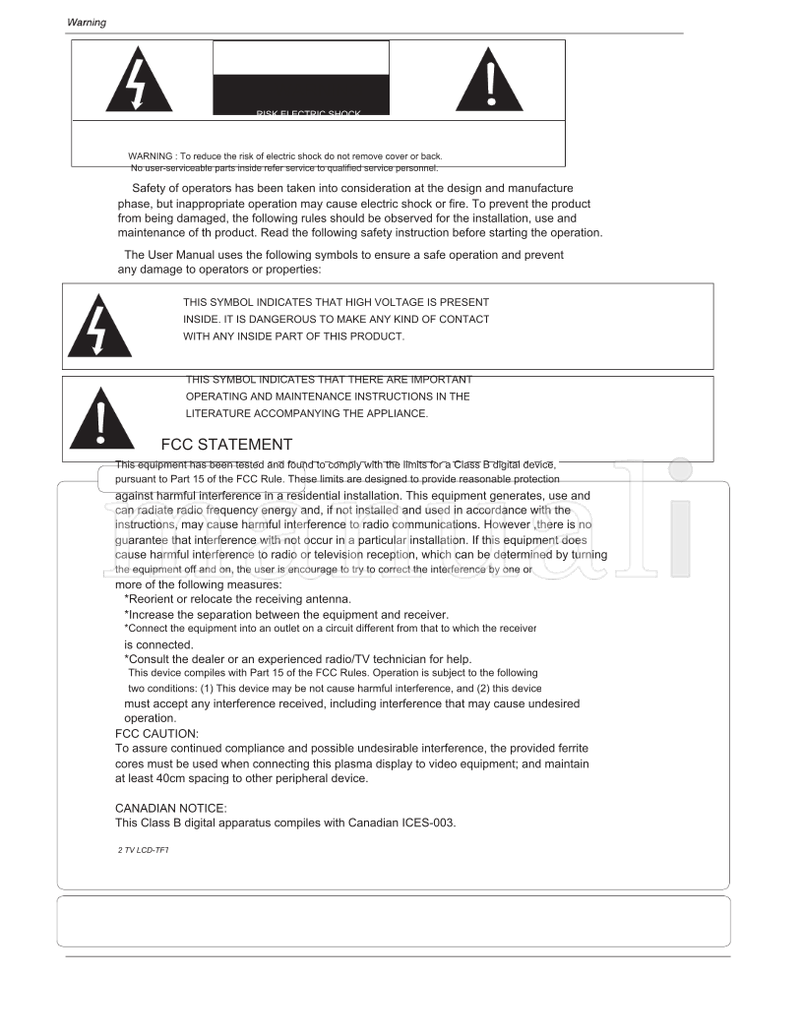 Haier HL37E HL42E HL47E HL52E (51 pages) TV Operating Manual