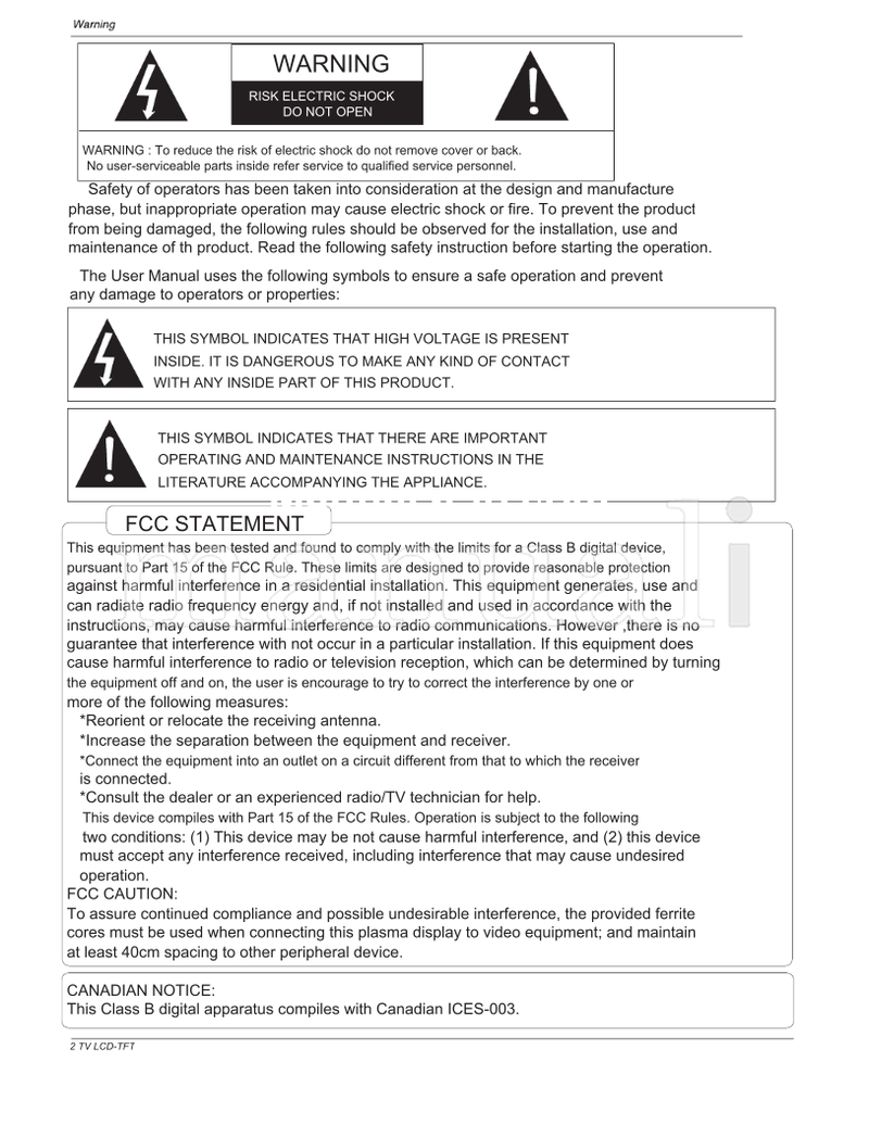 Haier HL26B HL32B HL37B HL40B HL42B HL26S HL32S HL37S HL42S (46 pages) TV Operating Manual