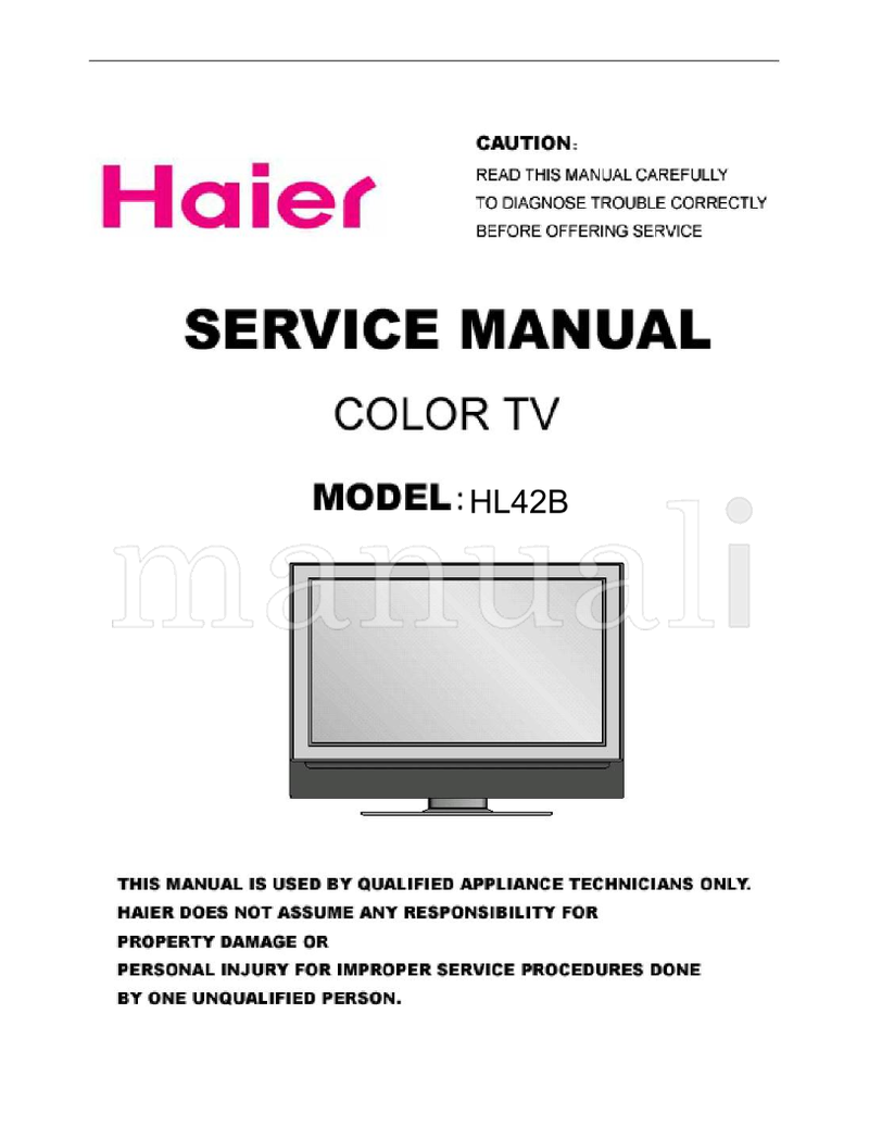 Haier HL42B (49 pages) TV Service Manual