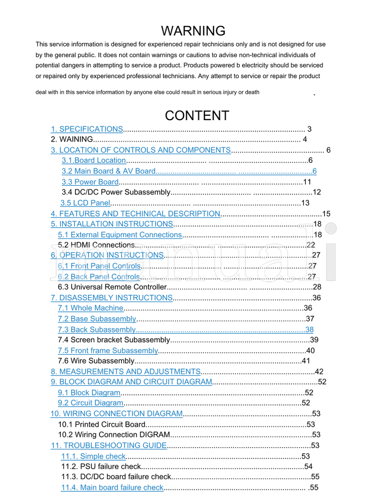 Haier HLC15E-D (57 pages) TV Service Manual