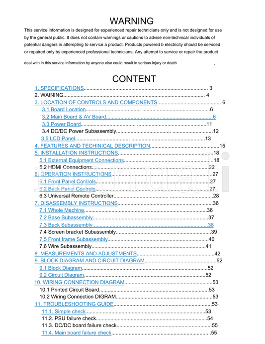 Haier HLC15E-D (57 pages) TV Service Manual