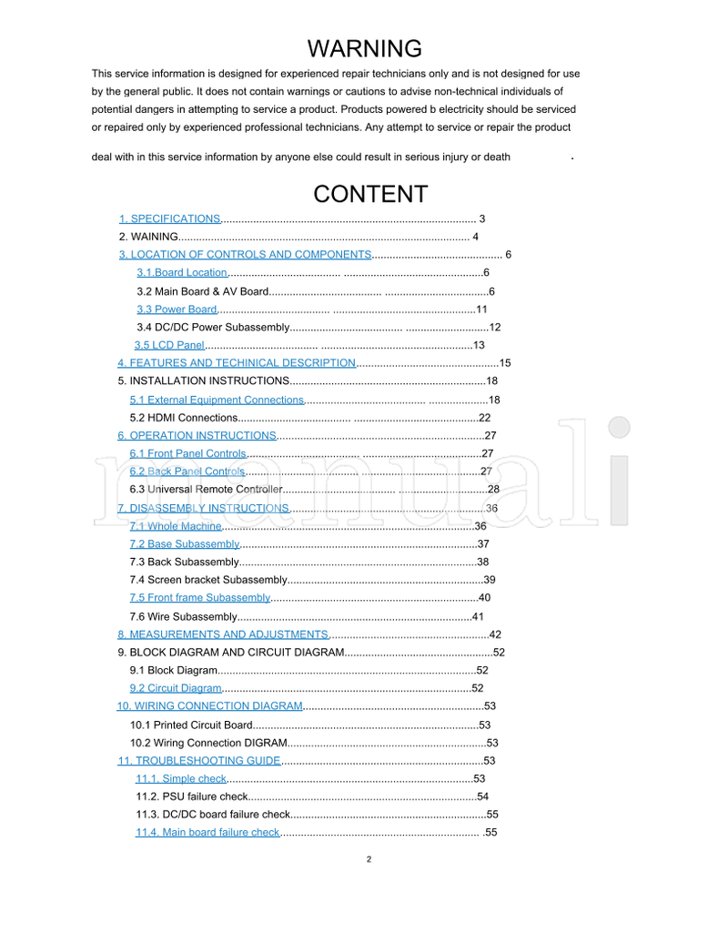 Haier HLC15T (55 pages) TV Service Manual