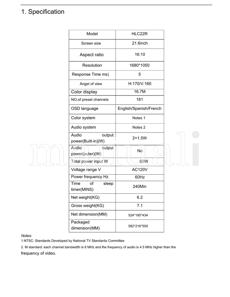 Haier HLC22R (55 pages) TV Service Manual