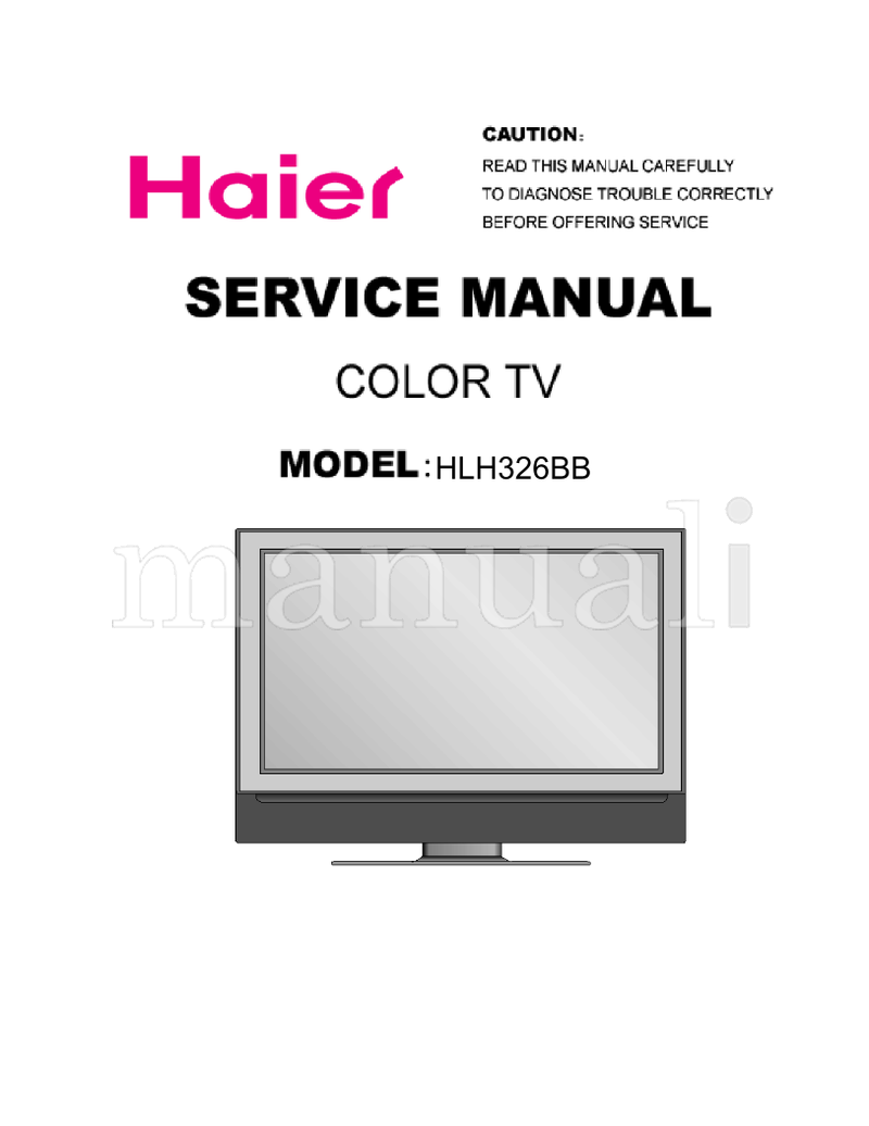 Haier HLH326BB (43 pages) TV Service Manual