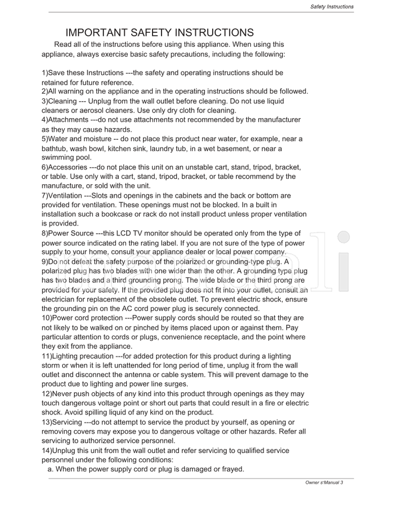 Haier HLH26BB HLH32BB (30 pages) TV Operating Manual