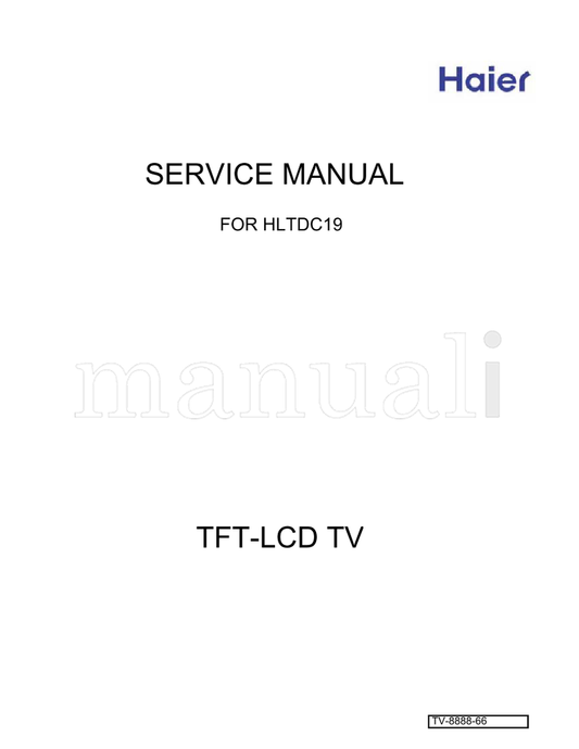 Haier HLTDC19 (39 pages) TV Service Manual