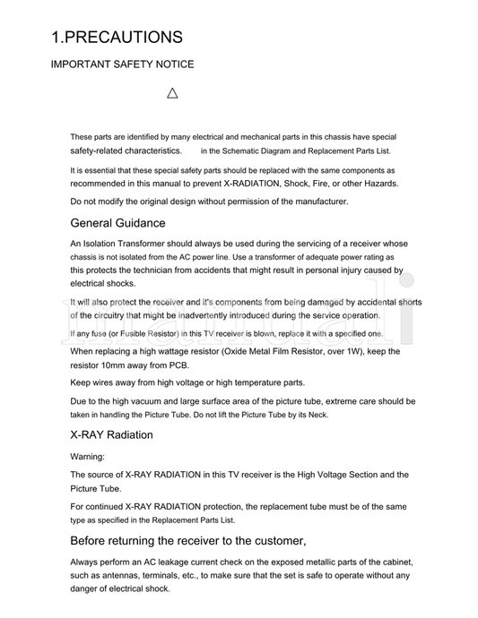 Haier HT-2599 (45 pages) TV Service Manual