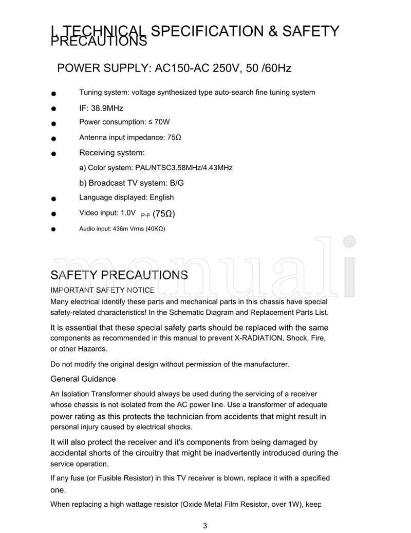 Haier HT-3768 (38 pages) TV Service Manual