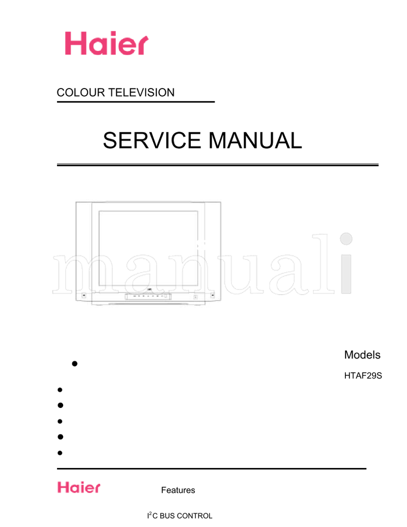 Haier HTAF29S (21 pages) TV Service Manual
