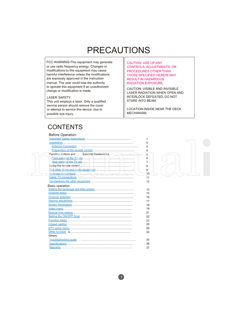 Haier HTR13-A HTR20-A HTF20-A HTF201-A (78 pages) TV Operating Manual