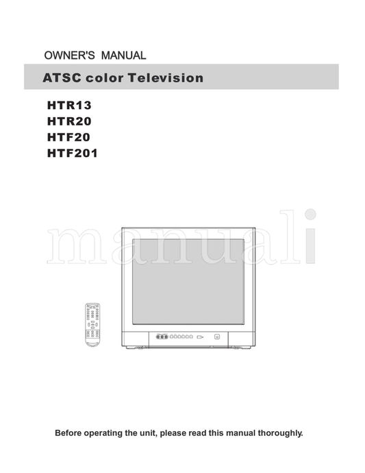 Haier HTR13 HTR20 HTF20 HTF201 (80 pages) TV Operating Manual