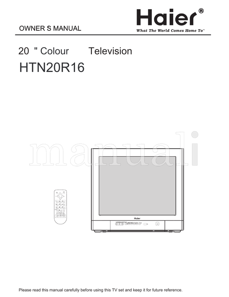 Haier HTN20R16 (24 pages) TV Operating Manual