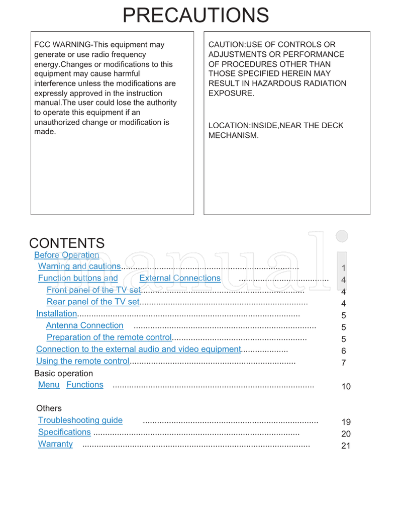 Haier HTN20R16 (24 pages) TV Operating Manual