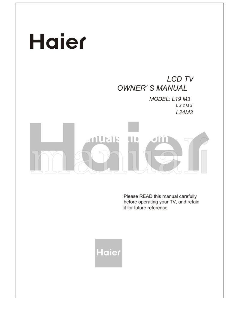 Haier L24M3 (18 pages) TV Operating Manual