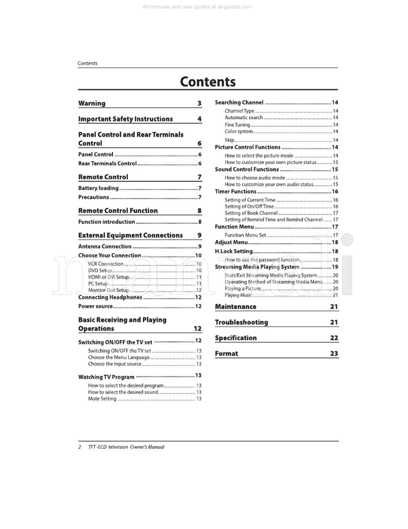 Haier L19T3 L22T3 HLA19T2 HLA22T2 (30 pages) TV Operating Manual