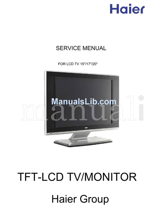 Haier L20AV6-A0 (32 pages) TV Service Manual
