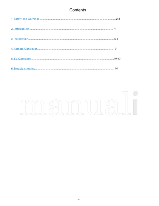 Haier L24C360 (16 pages) TV Operating Manual