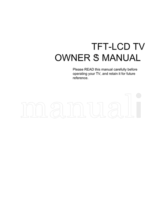 Haier L2627 (43 pages) TV Operating Manual