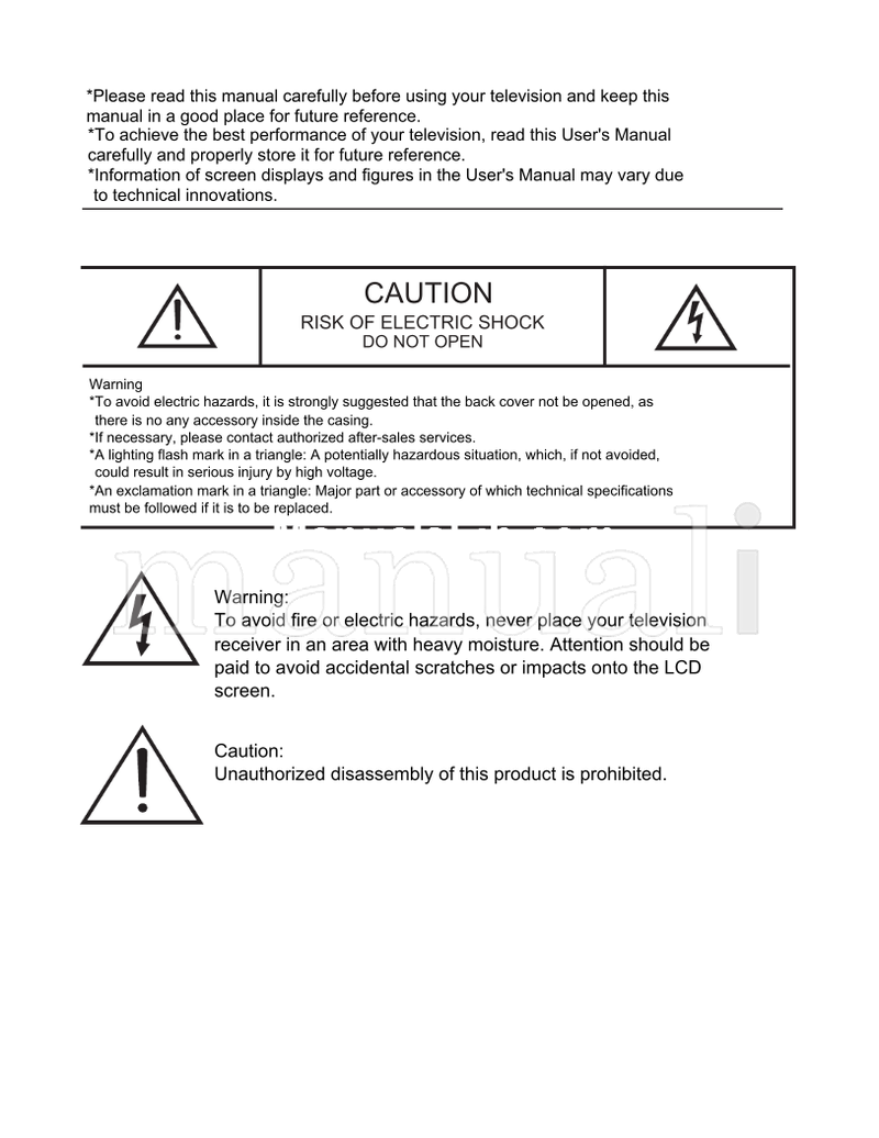Haier L26A9-AK L37A9-AK L37A9-AKF (47 pages) TV Operating Manual