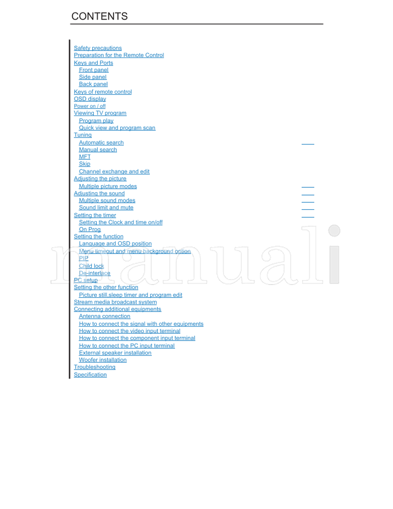 Haier L26A9-AK L37A9-AK L37A9-AKF (47 pages) TV Operating Manual