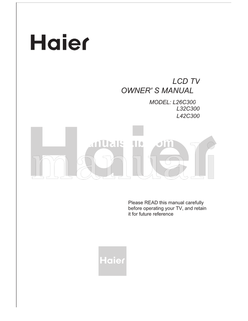 Haier L26C300 L32C300 L42C300 (15 pages) TV Operating Manual