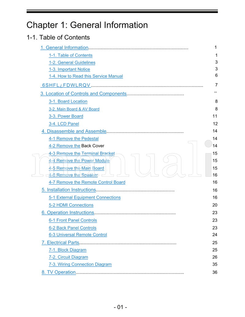 Haier L32B1120 MSD318QT (57 pages) TV Service Manual