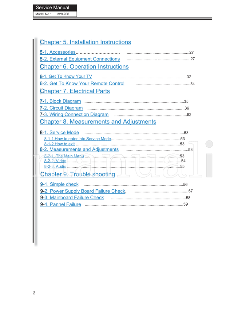 Haier MTK5363 L32F6 L42F6 (65 pages) TV Service Manual