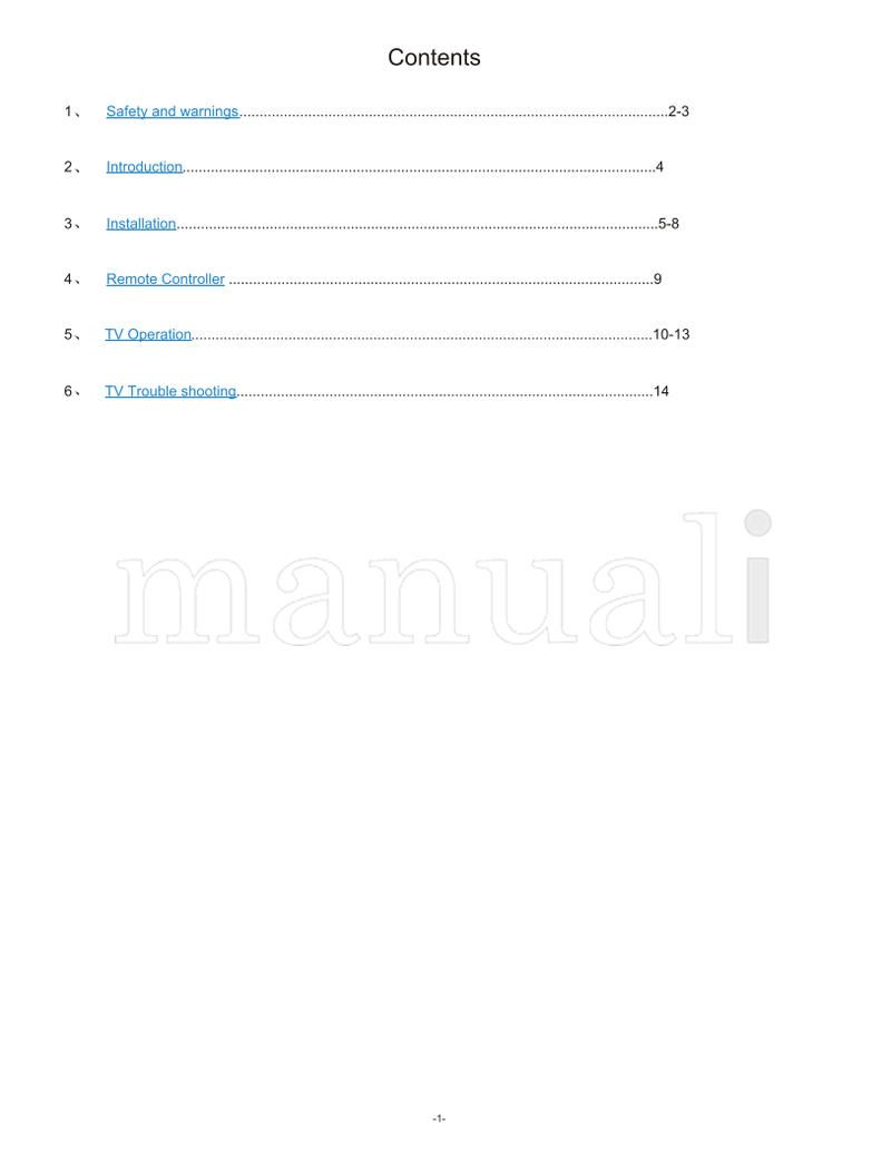 Haier L32M3F (16 pages) TV Operating Manual