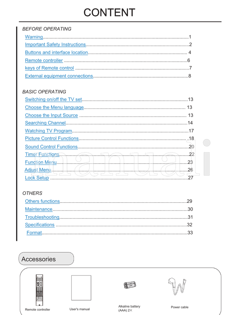 Haier L40R1 L42R1 (37 pages) TV Operating Manual