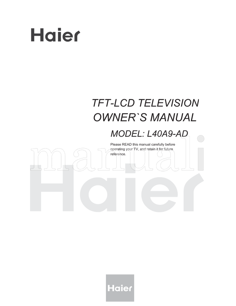 Haier L40A9-AD (47 pages) TV Operating Manual
